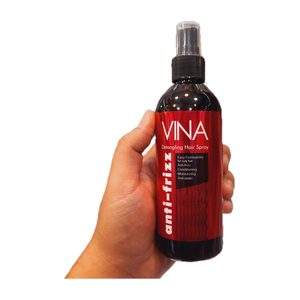 Vina anti-frizz detangling spray, made in Iran